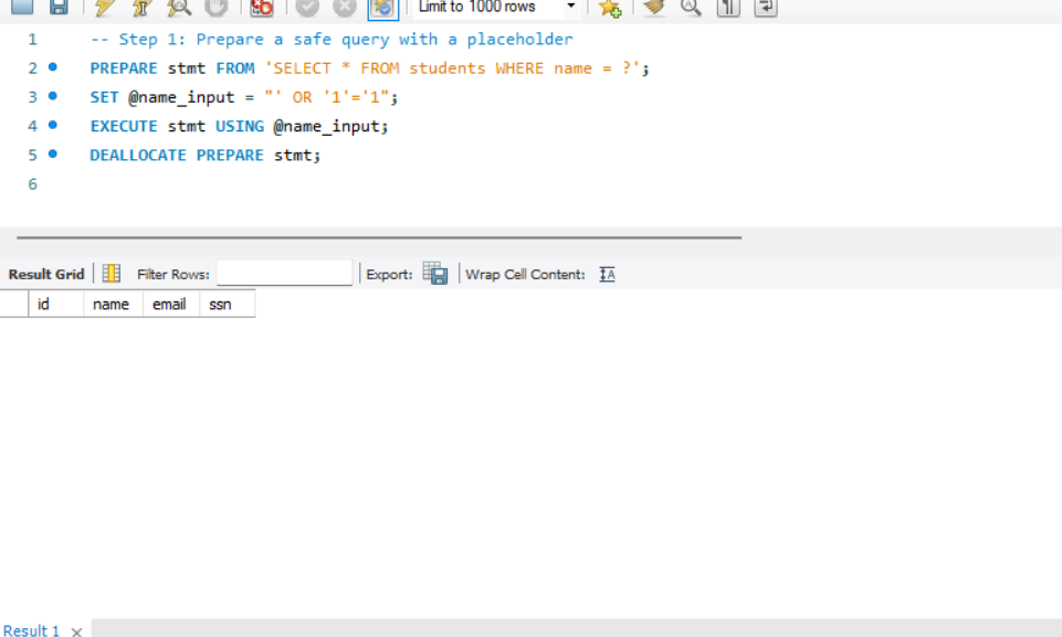 Create Database Screenshot
