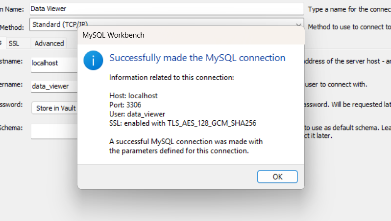 Create Database Screenshot